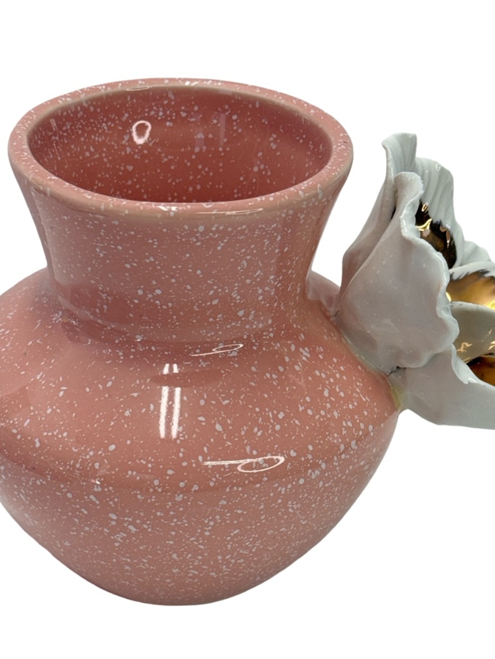 Anthropologie Gilded Bloom Pink Orchid Floral Vase - Picture 5 of 7